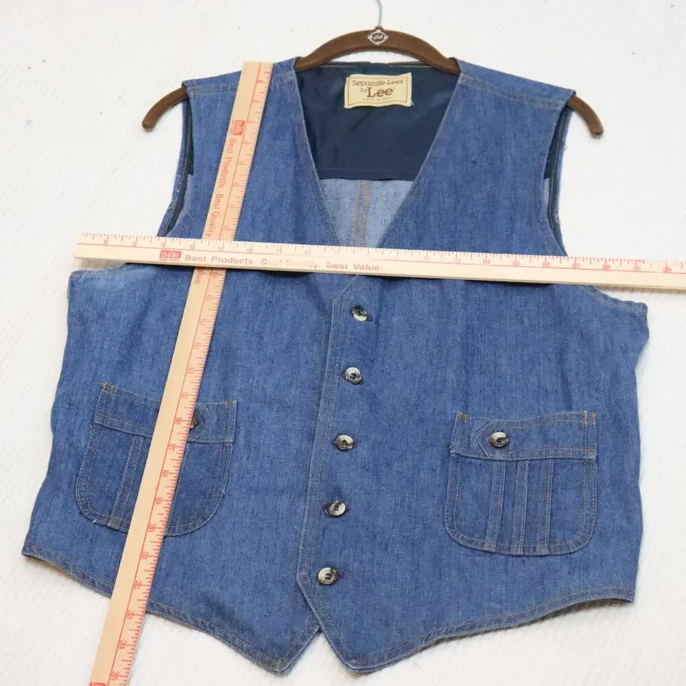 Vintage Lee Denim Vest‎ Separate-Lees Size 42R